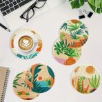 Elmas Boyama Bardak Altlığı Seti Yetişkinler Çocuklar Için Eğlenceli Elmas Boyama Sanatı - BGA293 TEL STANT 8 PCS