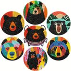Elmas Boyama Bardak Altlığı Seti Yetişkinler Çocuklar Için Eğlenceli Elmas Boyama Sanatı - BGA470 TEL STANT 6 PCS