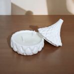 Elmas Desenli Soya Mumu Gallery Nd Candle Beton Mumlukta - Beyaz - 1 Adet
