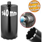Elmas Karot Ucu 140 mm Shun Beton Zemin Duvar Delme Delik Açma Panç Aparat Uç Deprem Numune Al Test