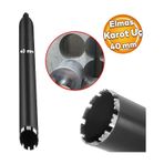 Elmas Karot Ucu 40 Mm Shun Beton Zemin Duvar Delme Delik Acma Panc Aparat Uc Deprem Numune Al Test