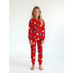 Elmas Kids Kız Çocuk Yılbaşı Yeniyıl Temalı Pijama Takımı ELM-4107 - Kırmızı - 2 - 3 Yaş