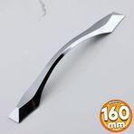 Elmas Kulp 160 Mm Krom Metal Mobilya Mutfak Çekmece Dolabı Dolap Kapak Kulpları Kulbu Kulpu 16 Cm
