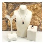 Elmas Montür Rosegold Damla Gümüş Set Takım