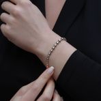 Elmas Montür Su Yolu Modeli Rose Gold Kaplama Gümüş Bileklik