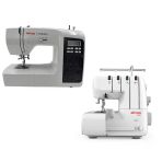 Elmas Tr220 Elektronik Dikiş Makinesi (Siyah) Ve 328 Ev Tipi 4 İplik Overlok Makinesi