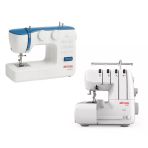 Elmas Tr360 (Mavi) Dikiş Makinesi Ve 328 Ev Tipi 4 İplik Overlok Makinesi