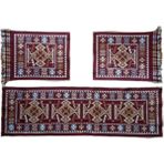 Elmass 3'lü Oto Koltuk Kilim Set - Çift Taraflı - Yıkanabilir - Bordo