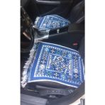 Elmass Mavi Çift Taraflı Oto Koltuk Kilim Set Yıkanabilir 3'lü Pamuk Akrilik Minderler