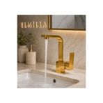 elmilla GOLD KARE Lavabo Bataryası, Musluğu, Ağır Gövde Premium Kalite