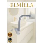 ELMİLLA Mix Balık Sırtı Mutfak Evye Musluğu Çeşmesi Bataryası - Krom