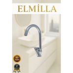 ELMİLLA Mix Baston Mutfak Evye Musluğu Çeşmesi Bataryası - Krom