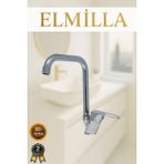ELMİLLA Mix Köşe Mutfak Evye Musluğu Çeşmesi Bataryası - Krom