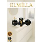 ELMİLLA Siyah Gold Paslanmaz Kararmaz Pirinç Malzeme Banyo Duş Bataryası Musluk Çeşmesi Garantili Banyo Bataryası