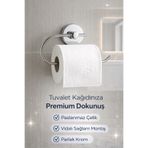 ELMİNA ARMATUR Vida Bağlantılı Krom Kapaksız Tuvalet Kağıtlığı Paslanmaz Çelik Duvara Monte WC Kağıtlık Banyo Aksesuarı