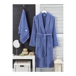Elmira Textile Ale Home %100 Pamuk Kadın Erkek Pamuklu Havlulu Banyo Bornoz Takımı