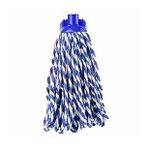 Elmop PM03 Yedek Islak Vidalı Mop Paspas Püskül Ucu + Pamuklu Mikrofiber İpli Mop Yedeği Başlığı