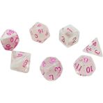 Elodie Details 7 Adet Akrilik Polyhedral Dice Trpg Dnd Oyunları D & D Rpg Masa Oyunu Bar Oyuncaklar Pembe