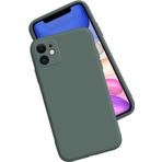 eloen iPhone 11 ile uyumlu Kılıf içi Kadife Lansman Silikon Kılıf Şok Emici Full Kasa Koruma Sağlayan (Koyu Yeşil)