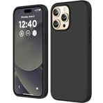 eloen iPhone 15 Pro ile Uyumlu Kılıf, Silikon Kılıf, Darbeye Dayanıklı Koruyucu Kapak Çizilmez içi Komple Mikrofiber Astarlı Telefon Kılıfı, 6,1 inç (Siyah)