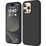 eloen iPhone 15 Pro Max ile Uyumlu Kılıf, Silikon Kılıf, Darbeye Dayanıklı Koruyucu Kapak Çizilmez içi Komple Mikrofiber Astarlı Telefon Kılıfı, 6,7 inç (Siyah)
