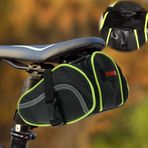 eloiro Bisiklet, yol bisikleti ve MTB bisiklet sele çantası, su geçirmez kayış On Bike Bag arka koltuk çantası Pocket Pack oturma çantası Outdoor Night güvenlik Ride, rahat, yansıtıcı şeritli – yeşil