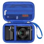 Elonbo Canon PowerShot G7 X Mark III/ G7 X Mark II/ G7X Dijital Kamera için Taşıma Çantası, G7X Mark iii/ii 4K Vlogging Kamera Seyahat Çantası. File çanta kabloya uyar, mavi