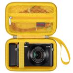 Elonbo Canon PowerShot G7 X Mark III/ G7 X Mark II/ G7X Dijital Kamera için Taşıma Çantası, G7X Mark iii/ii 4K Vlogging Kamera Seyahat Çantası. File Çanta Kabloya Uyumlu, Sarı