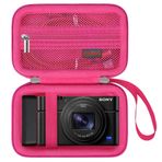 Elonbo Sony RX100 VII/RX100 VI/RX100 V/RX100 IV/RX100 III için Kamera Taşıma Çantası Kompakt Dijital Kamera, Vlogging Kamera Seyahat Çantası, Video Akışı Kamera Saklama Tutucu. Ahududu