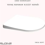 Elone Inca Soft Lüks Duroplast Yavaş Kapanan Klozet Kapağı - Beyaz