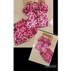 ELONKİDS Black Pink Anne Kız Saten Pijama Takımı