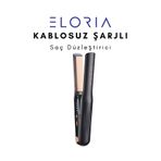 ELORIA Eloria Kablosuz Şarjlı Saç Düzleştirici , 3 Isı Ayarlı (160-190-220°C)Mini Düzleştirici