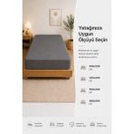 Elovias %100 Pamuklu Penye Lastikli Çarşaf 145 gr Ağır Gramaj Kumaş | Tek - Çift Kişilik Bütün Ebatlar | Yumuşak ve Nefes Alabilir Fitted Çarşaf - Koyu Gri - 120 x 200