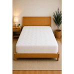 Elovias Dalgalı Kapitone Desen Sıvı Geçirmez Fitted Yatak Alezi | Elyaf Dolgulu Nefes Alan Yatağı Tam Saran Yatak Koruyucu Alez Beyaz | Tek-Çift Kişilik - 180 x 200 cm