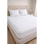 Elovias Fitted Bazalı Sıvı Geçirmez Yatak Alezi ve 2'li Yastık Alez Koruyucusu Beyaz - 180 x 200 cm