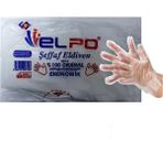 Elpo L Beden Şeffaf Eldiven 100 Adet HDPE Malzeme ile Tek Kullanımlık Hijyenik Eldiven