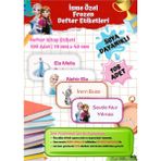 Elsa Frozen Okul Etiketi Defter Etiketi Kitap Etiketi Kişiye Özel Suya Dayanıklı Isim Yazılabilien - 1 - Çok Renkli
