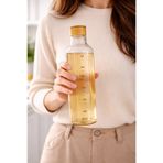 Elsa Home Borosilikat Cam Su Şişesi-Cam Su Matarası - 500 ml Turuncu