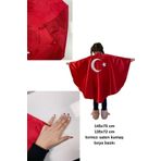 Elsa Kostüm türk bayraklı pelerin