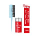 ELSA Professional Hair Wax Stick 75gr - Saç Sabitleyici ve 3 in 1 Topuz Fırçası 2'li Set
