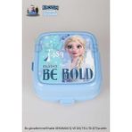 elsa YENİ SEZON COOL GIRL LİSANSLI FROZEN ELSA 2 KATLI BESLENME KUTUSU / LUNCH BOX (MAVI)