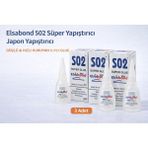 Elsabond 502 Süper Yapıştırıcı Japon Yapıştırıcı 20G Güçlü Hızlı Kuruyan Super Glue 3 Adet