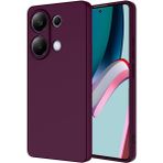Elsah Xiaomi Redmi Note 13 Pro 4g Lenore Kapak Kadife Iç Yüzeyli, Korunaklı ve Şık Tasarımlı Telefon Kılıfı - Koyu Mor