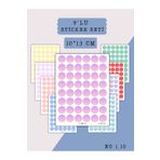 Else Craft 9'lu Mini Yuvarlak Canlı Tonlar Sticker Seti No 1.10