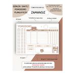 Else Craft Zamansız- POMODORO Ders Çalışma Defteri-A4 Yatay- 50 Sayfa- PL-13 Tüm Sınavlarla Uyumlu