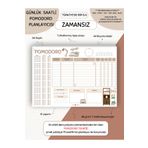 Else Craft Zamansız- POMODORO Ders Çalışma Defteri-A4 Yatay- 50 Sayfa- PL-17 Tüm Sınavlarla Uyumlu