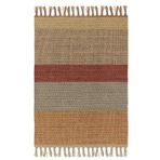 Else Halı Else Casablanca Jüt Hasır Desenli Vintage Yıkanabilir Çift Taraflı Kara Tezgah Dokuma Kilim Css06