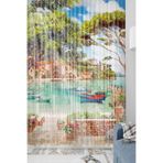 Else Halı Else Deniz Manzaralı Desenli Dekoratif Modern 3d Tül Fon Perde