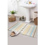 Else Halı Else Desenli Yıkanabilir Modern Tekli Banyo Paspası Halı Vintage Dokuma Kilim 50x80cm Byns-07