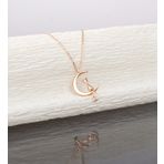 Else Silver 925 Ayar Moon Cat Gümüş Kolye